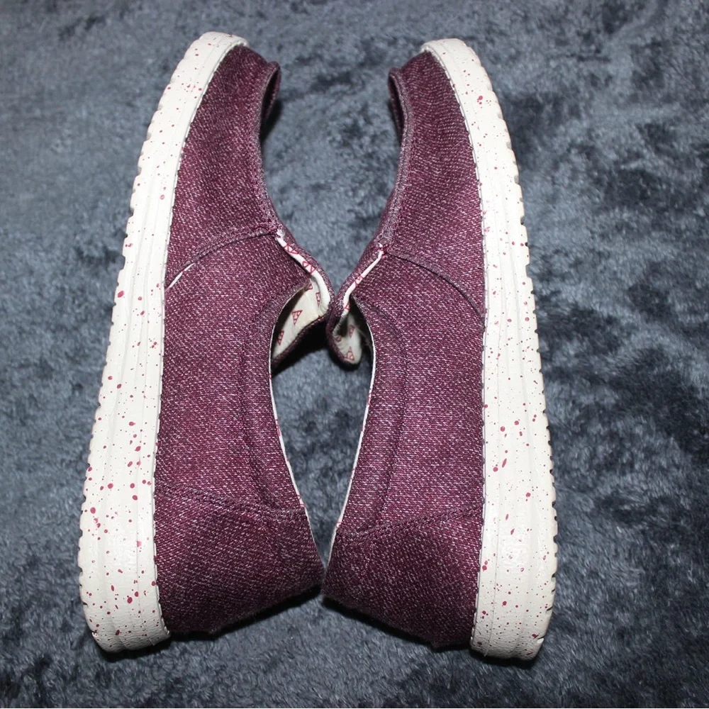 Hey dude Misty Burgundy Flats - Picture 3 of 6